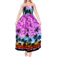 thumbnail image 1 of HAPPY BAY Women's A-Line Maxi Dress Boho Smocked Top Evening Long Strapless Tube Dresses for Women One Size Grape, Beach, 1 of 3