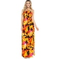 thumbnail image 1 of HAPPY BAY Women's A-Line Slit Maxi Dress Boho Smocked Top Evening Long Strapless Tube Dresses for Women One Size Apricot, Palm Tree View, 1 of 4