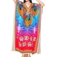 thumbnail image 1 of HAPPY BAY Women's African Beach Maxi Plus Size Caftan Casual Long Slit Dress Loungewear Dashiki Dresses for Women One Size Hot Pink, Peacock Feather, 1 of 5