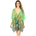 thumbnail image 1 of HAPPY BAY Women's Bathing Suit Cover-up Mini Swing Dress L-XL Lime-AC355, 1 of 4
