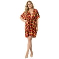 thumbnail image 1 of HAPPY BAY Women's Bathing Suit Swimwear Cover-up Mini Wrap Dresses XL-XXL Ruby, Checks, 1 of 5