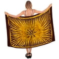 thumbnail image 1 of HAPPY BAY Women's Batik Swimsuit Bikini Beach Cover up Pareo Wrap Dashiki Sarong for Swimwear Women One Size Brown_M617, 1 of 4