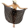thumbnail image 1 of HAPPY BAY Women's Beach Bikini Swimwear Cover up Wrap Bathing suit Summer Wraps Swimsuit Sarong Skirts for Women One Size Black, Fall Leafs, 1 of 5
