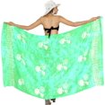 thumbnail image 1 of HAPPY BAY Women's Beach Bikini Swimwear Swim Cover up Wrap Bathing suit Summer Wraps Swimsuit Beachwear Sarong Coverups Skirts for Women One Size Fern, Shells, 1 of 5