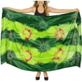 thumbnail image 1 of HAPPY BAY Women's Beach Bikini Swimwear Swim Cover up Wrap Bathing suit Summer Wraps Swimsuit Beachwear Sarong Coverups Skirts for Women One Size Shamrock Green, Tie Dye, 1 of 5