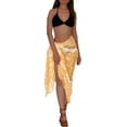 thumbnail image 1 of HAPPY BAY Women's Beach Bikini Swimwear Swim Cover up Wrap Skirt Bathing suit Summer Wraps Beachwear Sarong Coverups Swimsuits for Women One Size Fire, Floral, 1 of 3