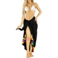 thumbnail image 1 of HAPPY BAY Women's Beach Bikini Swimwear Swim Cover up Wrap Summer Wraps Swimsuit Beachwear Sarong Coverups Skirts for Women One Size Jade, Plain, 1 of 5