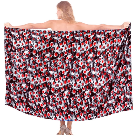 HAPPY BAY Women's Beach Bikini Wraps Sarong Swimwear Cover up Wrap Skirt Bathing suit Swimsuit Pareo Coverups for Women One Size Ebony_J871