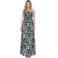 thumbnail image 1 of HAPPY BAY Women's Beach Summer A-Line Maxi Smocked Top Slit Dress Long Casual Strapless Tube Dresses for Women One Size Kohl, Tropical, 1 of 4