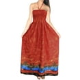 thumbnail image 1 of HAPPY BAY Women's Beach Summer Pencil Tube Top Maxi Evening Dress Strapless Dresses for Women One Size Pumpkin_AB643, 1 of 3