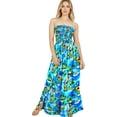 thumbnail image 1 of HAPPY BAY Women's Beach Summer Pencil Tube Top Maxi Evening Slit Dress Strapless Dresses for Women One Size Blue_K532, 1 of 5