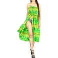 thumbnail image 1 of HAPPY BAY Women's Beach Summer Ruffle Tube Top Midi Evening Dress Strapless Dresses for Women One Size Lime, Palm Tree, 1 of 4
