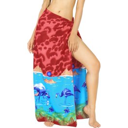 Conceited Women's Luna Summer Midi Cover-up Sarong Skirt Wrap 