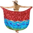 thumbnail image 1 of HAPPY BAY Women's Beach Summer Wrap Bikini Wraps Swimwear Swim Cover up Swimsuit Beachwear Sarong Coverups Skirts for Women One Size Cadet_R184, 1 of 2