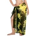 thumbnail image 1 of HAPPY BAY Women's Beach Swimwear Cover Up Bikini Wraps Sarong One Size Floral, Black, 1 of 4
