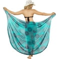 thumbnail image 1 of HAPPY BAY Women's Beach Swimwear Cover Up Bikini Wraps Sarong One Size Flower, Blue, 1 of 5