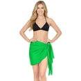 thumbnail image 1 of HAPPY BAY Women's Beach Wrap Bikini Swimwear Cover up Skirt Summer Wraps Beachwear Sarong Coverups Swimsuits for Women One Size Short Shamrock Green_S924, 1 of 5