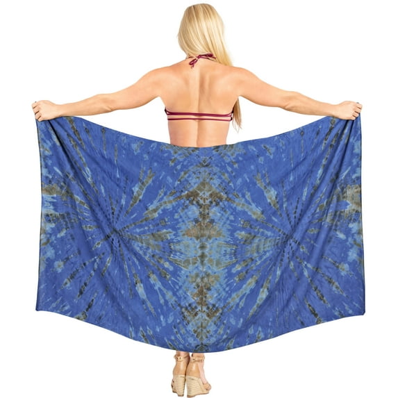 HAPPY BAY Women's Beach Wrap Bikini Swimwear Swim Cover up Bathing suit Summer Wraps Swimsuit Beachwear Sarong Coverups Skirts for Women One Size Royal, Stripes