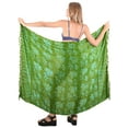 thumbnail image 1 of HAPPY BAY Women's Beach Wrap Bikini Swimwear Swim Cover up Summer Wraps Beachwear Sarong Coverups Skirts for Women One Size Shamrock Forest, Leaves, 1 of 5