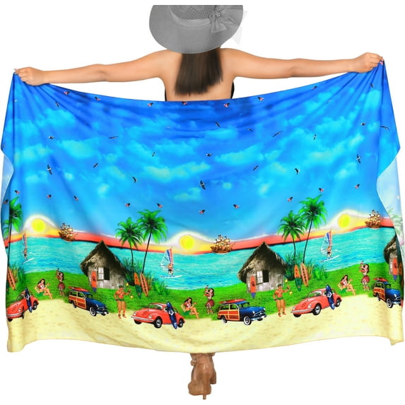 HAPPY BAY Women's Beach Wrap Bikini Wraps Sarong Coverup Skirt Bathing suit Swimwear Swimsuit Coverup for Women One Size Holiday, Beach