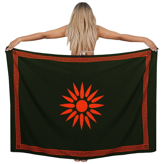 HAPPY BAY Women's Beachwear Cover-Up Swimwear Sarong Pareo Summer Pareos Bathing Suit Coverup Vacation Long Swim Wrap for Women One Size Sun, Black