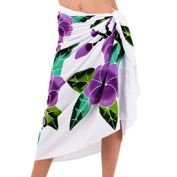 HAPPY BAY Women's Beachwear Sarong Bikini Skirt Swim Cover up Swimwear Bathing suit Summer Wraps Swimsuit Beach Wrap Coverups for Women One Size Purple, Floral