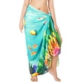 thumbnail image 1 of HAPPY BAY Women's Beachwear Sarong Coverups Bikini Skirt Swim Cover up Summer Wraps Swimwear Beach Wrap Skirts for Women One Size Underwater Fishes, Green, 1 of 6
