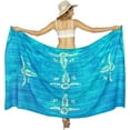 thumbnail image 1 of HAPPY BAY Women's Beachwear Sarong Coverups Bikini Skirt Swim Cover up Swimsuit Summer Wraps Bathing suit Swimwear Beach Wrap Skirts for Women One Size Teal, Tie Dye, 1 of 5