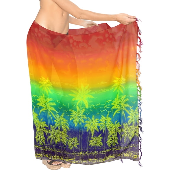 HAPPY BAY Women's Beachwear Sarong Coverups Bikini Skirt Swimsuit Swim Cover up Summer Wraps Swimwear Beach Wrap Skirts for Women One Size Green_AD106