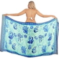 thumbnail image 1 of HAPPY BAY Women's Beachwear Sarong Coverups Bikini Skirt Swimsuit Swim Cover up Summer Wraps Swimwear Beach Wrap Skirts for Women One Size Sea Shell, Blue, 1 of 5