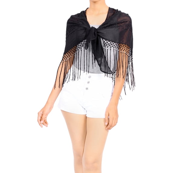 HAPPY BAY Women's Beachwear Sarong Summer Swimsuit Swim Cover up Short Pool Beach Wraps Skirt Swimwear Coverups Bikini Cover-ups One Size Smokey, Embroidery