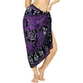 thumbnail image 1 of HAPPY BAY Women's Beachwear Summer Batik Beach Pareo Swimsuit Bikini Wraps Swim Cover up Swimwear Dashiki Sarong Coverups for Women One Size Purple, Floral, 1 of 4