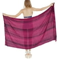 thumbnail image 1 of HAPPY BAY Women's Beachwear Summer Beach Bikini Wraps Sarong Coverups Wrap Skirt Bathing suit Swim Cover up Swimwear Coverups for Women One Size Magenta, Stripes, 1 of 5