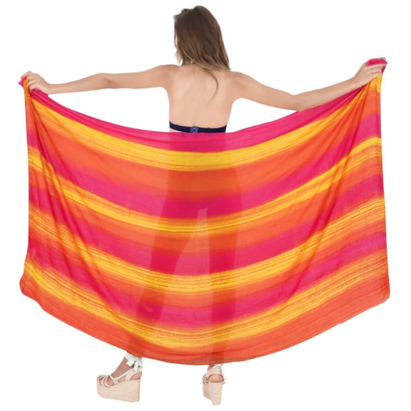 HAPPY BAY Women's Beachwear Summer Beach Bikini Wraps Sarong Wrap Skirt Swimsuit Swimwear Coverups Bathing Suit Swim Cover ups for Womens One Size Gold, Tie Dye