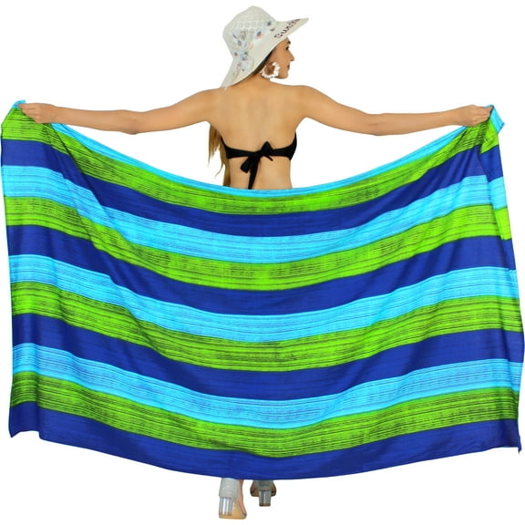 HAPPY BAY Women's Beachwear Summer Beach Bikini Wraps Sarong Wrap Skirt Swimsuit Swimwear Coverups Bathing Suit Swim Cover ups for Womens One Size Lapis, Tie Dye