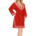 thumbnail image 1 of HAPPY BAY Women's Beachwear Summer Beach Dress Short Cute Bathing Suit Swimwear Cover Ups for Women 8-12 Red, Solid, 1 of 4