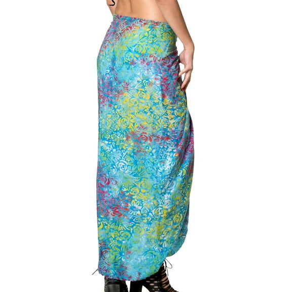 HAPPY BAY Women's Beachwear Summer Beach Wrap Bikini Wraps Sarong Coverups Skirt Bathing suit Swim Cover up Swimwear Swimsuit Coverups for Women One Size Sky, Leaves