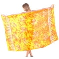 thumbnail image 1 of HAPPY BAY Women's Beachwear Summer Beach Wrap Bikini Wraps Sarong Coverups Skirt Bathing suit Swimsuit Swimwear Swim Cover up for Women One Size Yellow, Star, 1 of 5