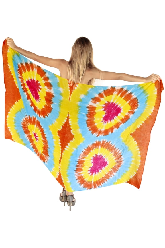 Women's Beachwear Summer Beach Wrap Bikini Wraps Sarong Coverups Swimwear Swim Cover up Bathing suit Swimsuit Pareo for Women Skirt One Size Orange, Tie Dye