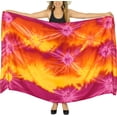 thumbnail image 1 of HAPPY BAY Women's Beachwear Summer Beach Wrap Bikini Wraps Sarong Coverups Swimwear Swim Cover up Skirt Bathing suit Swimsuit Pareo for Women One Size Floral, Pink, 1 of 5