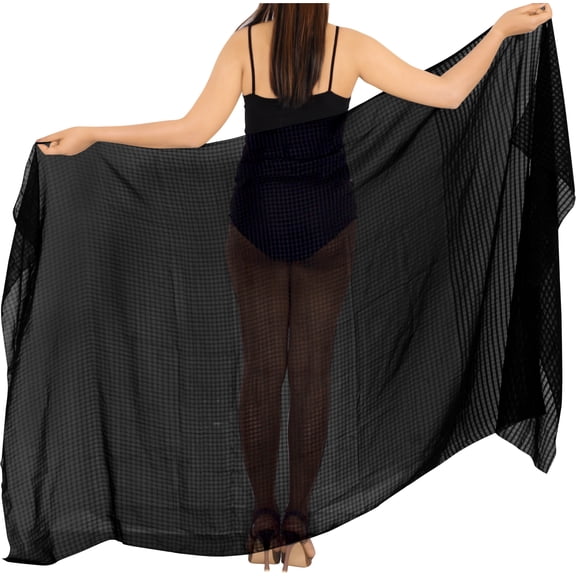 HAPPY BAY Women's Beachwear Summer Beach Wrap Bikini Wraps Sarong Skirt Swimsuit Swim Cover ups for Swimwear Coverups Women One Size Smokey, Check