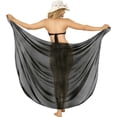 thumbnail image 1 of HAPPY BAY Women's Beachwear Summer Beach Wrap Bikini Wraps Sarong Swimwear Cover up Skirt Swimsuit Pareo for Women One Size Ebony, Polka Dots, 1 of 5