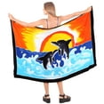 thumbnail image 1 of HAPPY BAY Women's Beachwear Summer Beach Wrap Bikini Wraps Sarong Swimwear Swim Cover up Skirt Bathing suit Pareo Coverups for Women One Size Apricot, Dolphins, 1 of 4