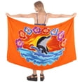 thumbnail image 1 of HAPPY BAY Women's Beachwear Summer Beach Wrap Bikini Wraps Sarong Swimwear Swim Cover up Skirt Bathing suit Pareo Coverups for Women One Size Orange, Dolphin Floral, 1 of 4