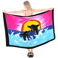 thumbnail image 1 of HAPPY BAY Women's Beachwear Summer Beach Wrap Bikini Wraps Sarong Swimwear Swim Cover up Skirt Bathing suit Swimsuit Pareo Coverups for Women One Size Fuscia, Dolphins, 1 of 4