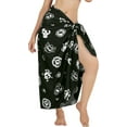 thumbnail image 1 of HAPPY BAY Women's Beachwear Summer Bikini Wrap Costumes Beach Coverups Wraps Skirt Sarong Swim Cover ups for Women One Size Allover Skull, Vintage Black, 1 of 5