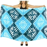 HAPPY BAY Women's Beachwear Summer Bikini Wrap Sarong Swim Cover up Skirt Bathing suit Swimwear Swimsuit Beach Wraps Coverups for Women One Size Sky, Tie Dye