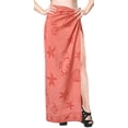 thumbnail image 1 of HAPPY BAY Women's Beachwear Summer Bikini Wraps Beach Wrap Coverups Sarong Skirt Bathing suit Swim Cover up Swimwear Swimsuit Coverups for Women One Size Ruby, Fish, 1 of 5