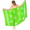thumbnail image 1 of HAPPY BAY Women's Beachwear Summer Bikini Wraps Beach Wrap Coverups Sarong Skirt Bathing suit Swim Cover up Swimwear Swimsuit Coverups for Women One Size Sun, Green, 1 of 5
