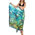 thumbnail image 1 of HAPPY BAY Women's Beachwear Summer Bikini Wraps Beach Wrap Coverups Sarong Skirt Bathing suit Swimsuit Swimwear Swim Cover up for Women One Size Colorful, Aquarium, 1 of 5